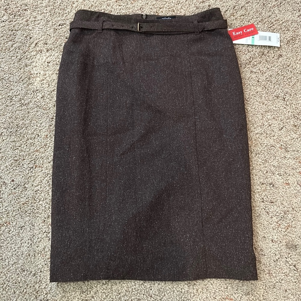 Rafaella brown belted skirt